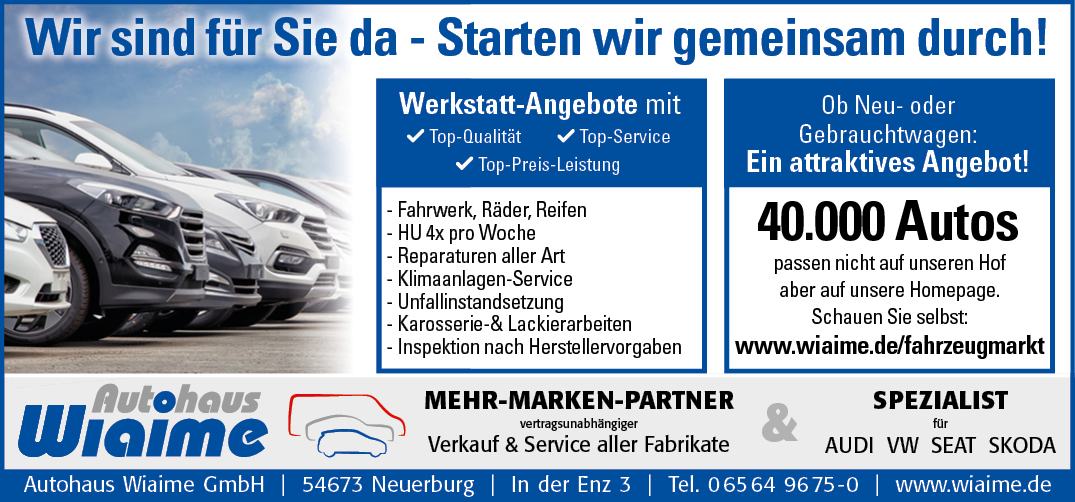 Autohaus Wiaime 40.000 Autos Mehr Marken Partner